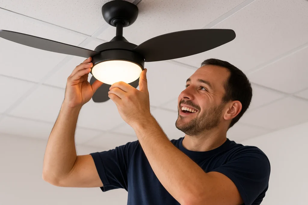 Instalar un ventilador en techo de pladur
